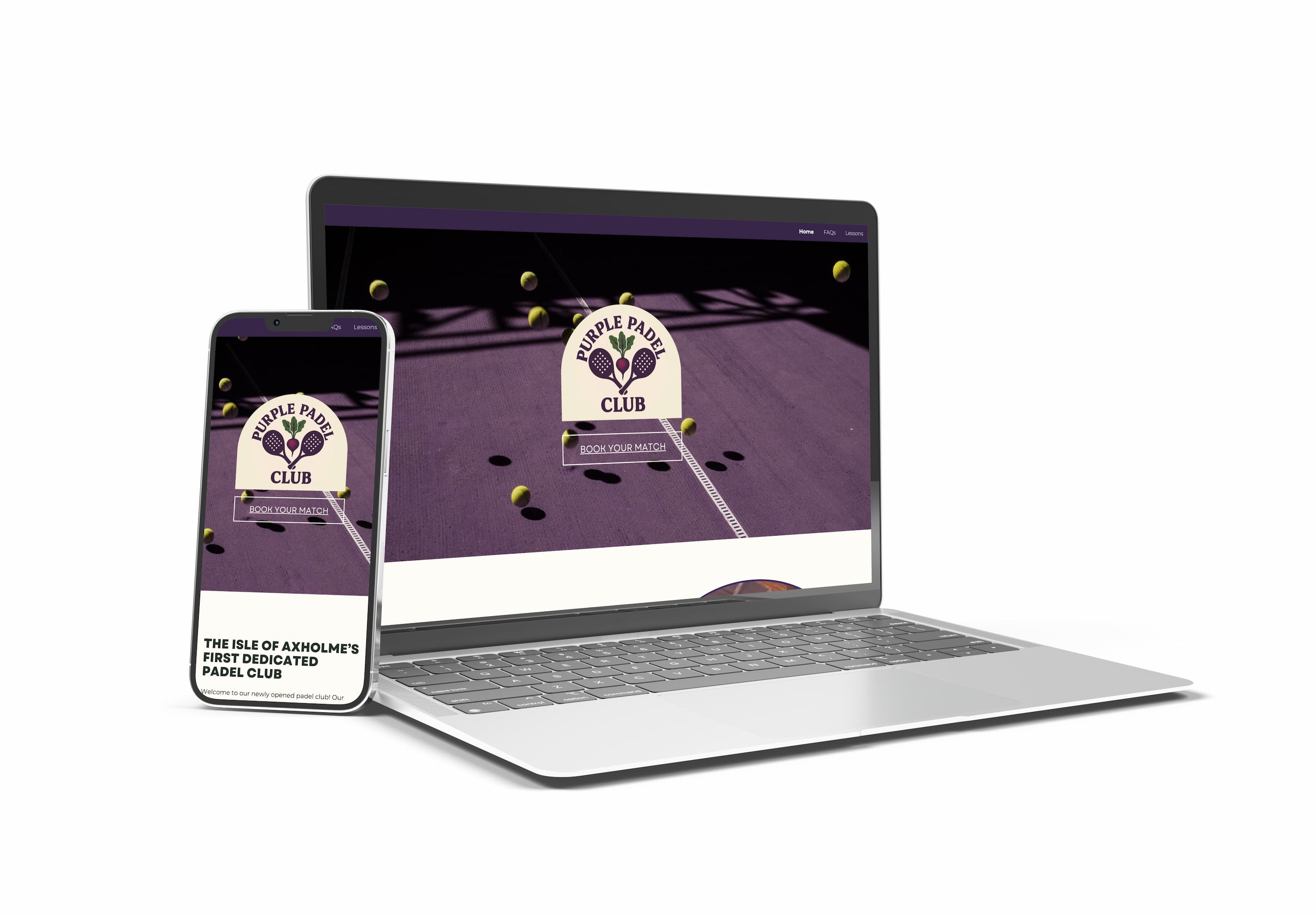 Purple Padel home page