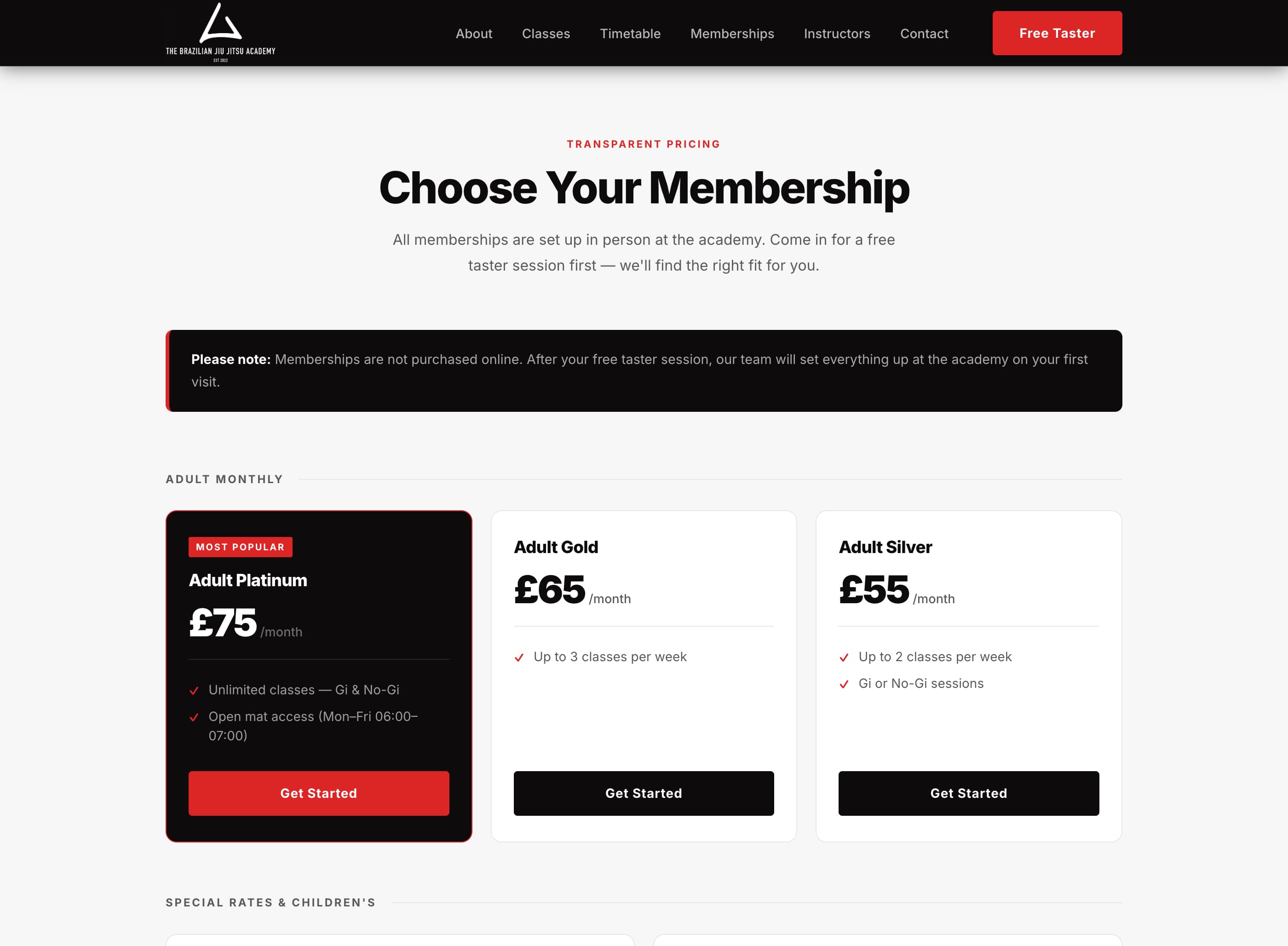 TBJJA membership page